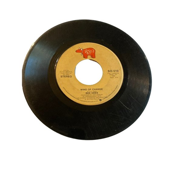 Vintage 7” vinyl record 45 RPM Bee Gees wind of change jive talkin' - Picture 3 of 5